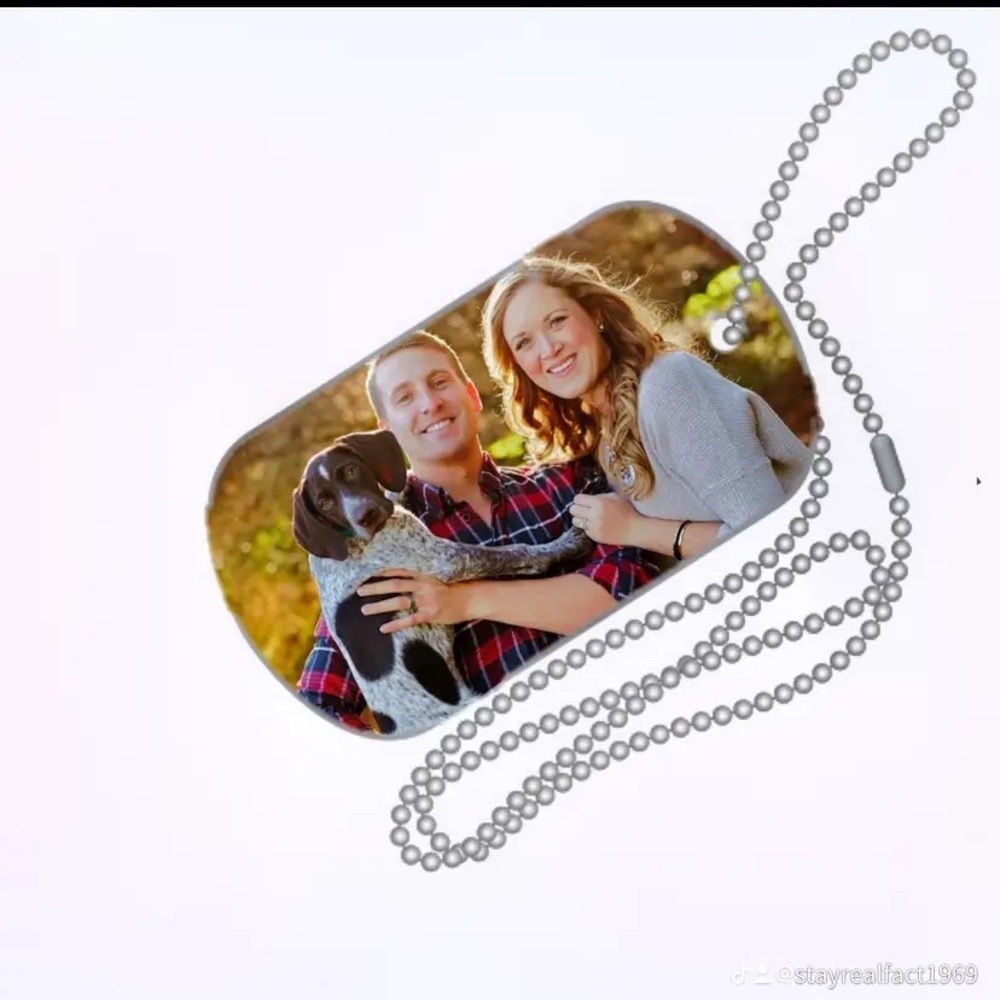 Army dog tag customize ,with any pic u want do on your tag